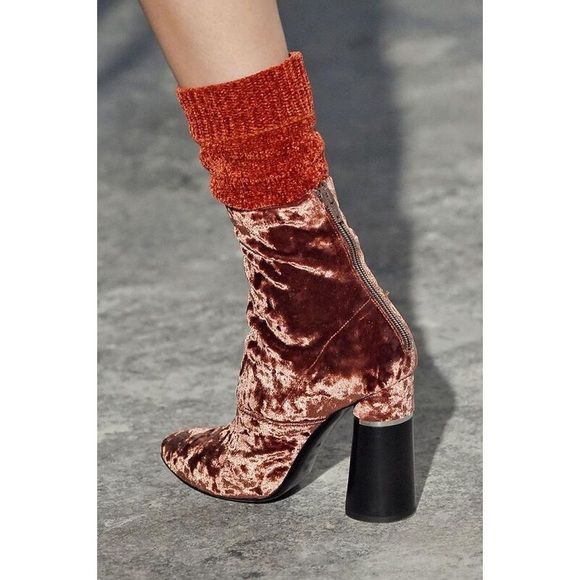 3.1 Phillip Lim Shoes - 3.1 Phillip Lim Crushed Velvet Boots, 9.5